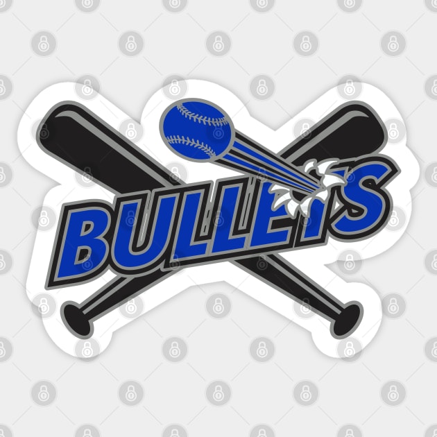 Bullets Baseball Logo Sticker by DavesTees